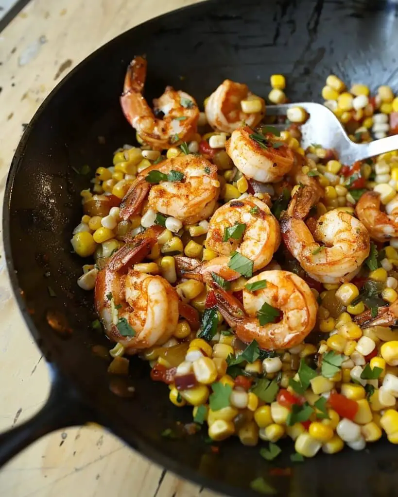 One-Skillet Cajun Shrimp & Corn