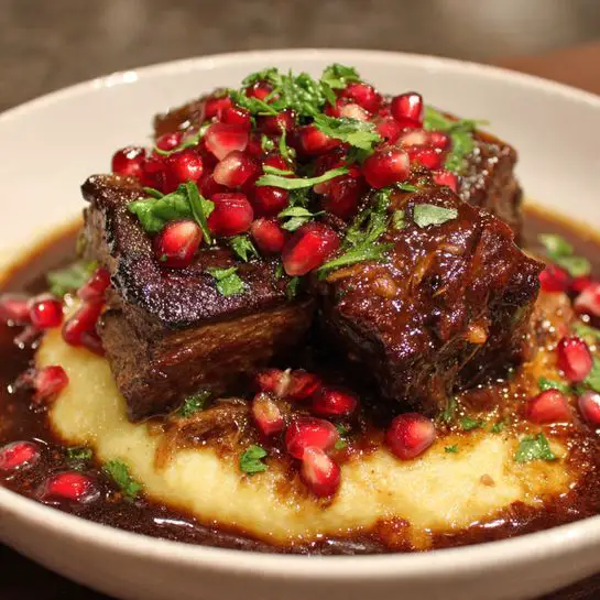 Pomegranate Braised Boneless Short Ribs
