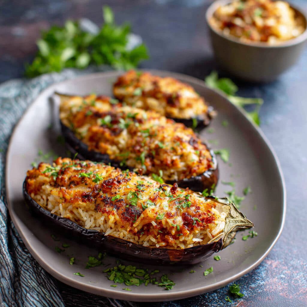 Rice Stuffed Eggplant Recipe