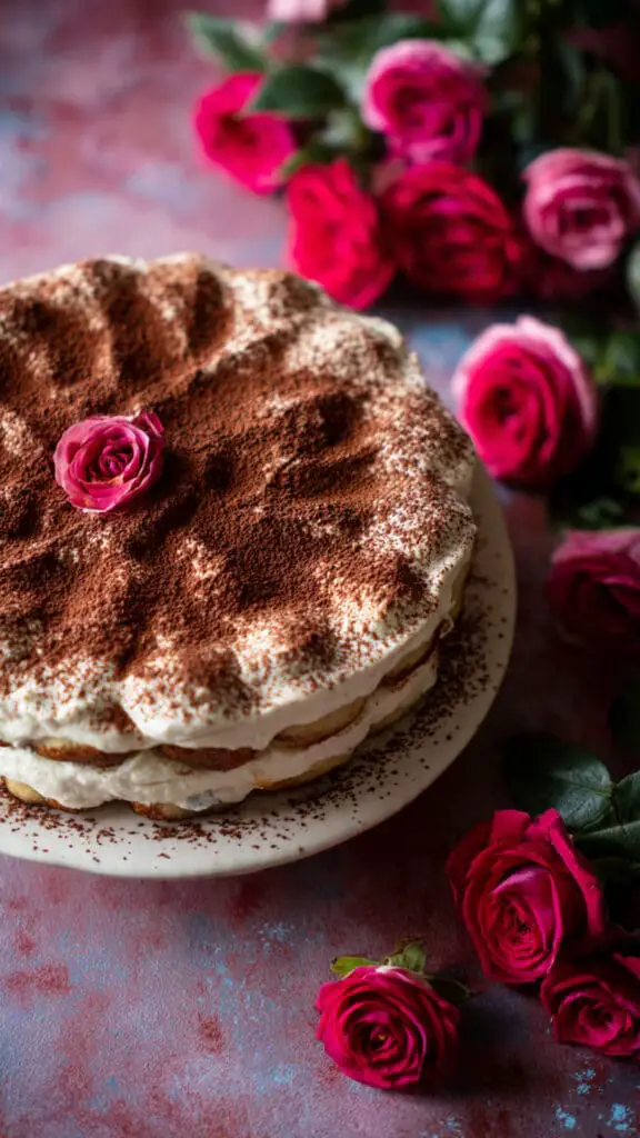 Rose Tiramisu (No Raw Eggs)