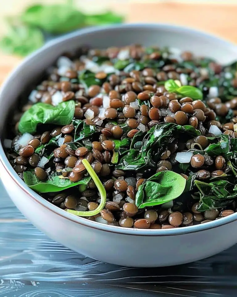 Addictive Black Lentils with Spinach