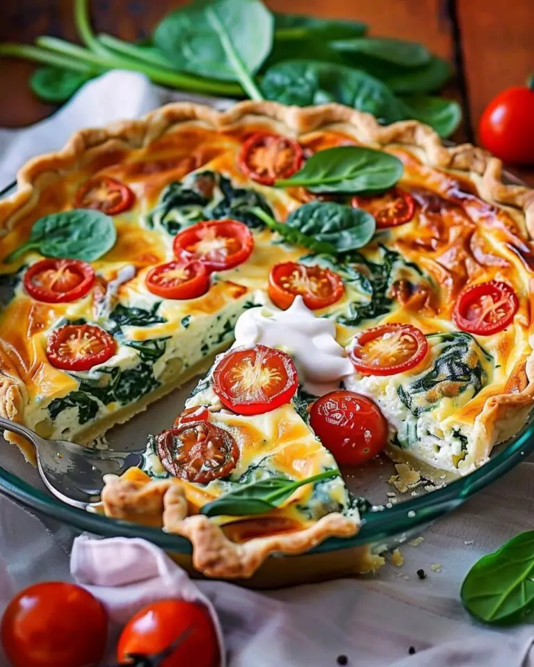 Spinach and Tomato Quiche