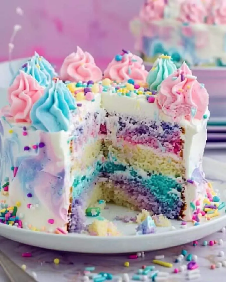 Unicorn Poke Cake