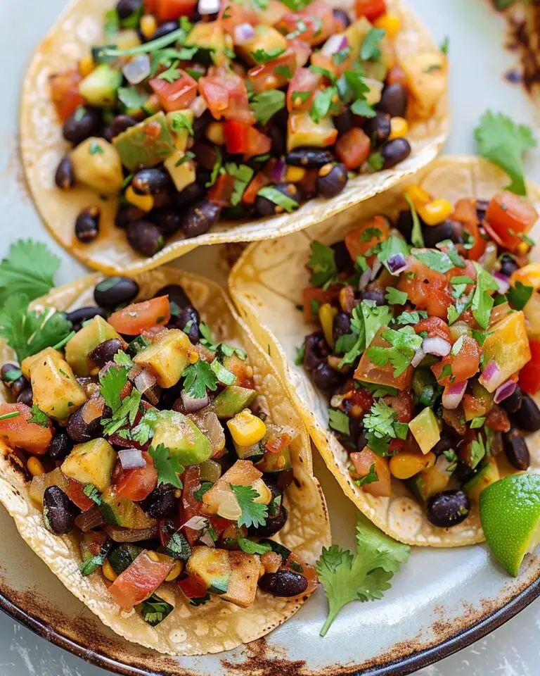 Vegan Black Bean Tacos with Veggies