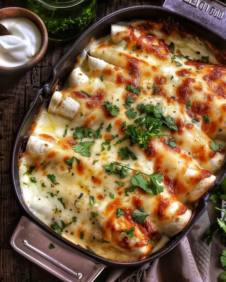 White Chicken Poblano Enchiladas