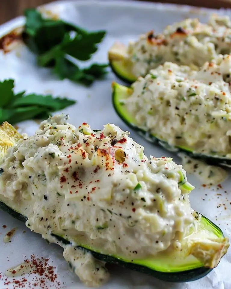 White Lasagna Zucchini Boats