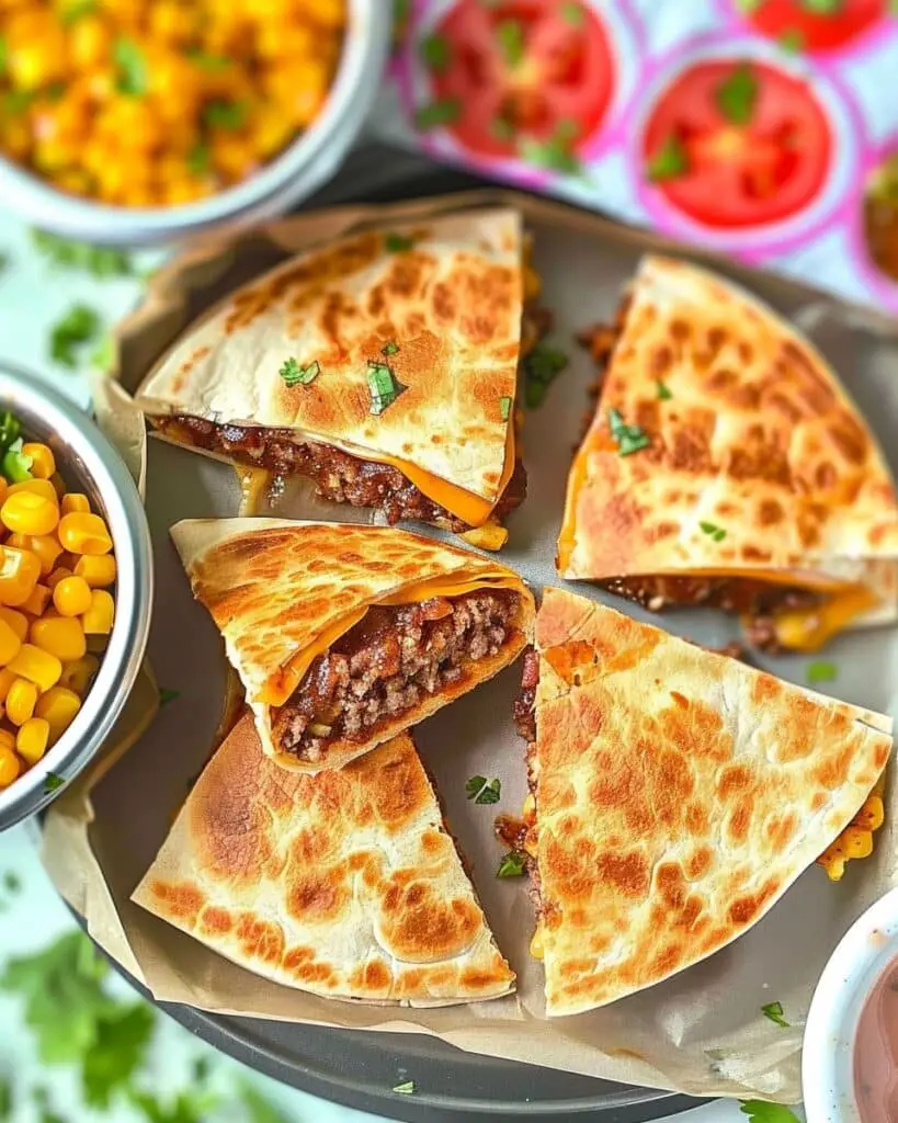 Smash Burger Quesadilla