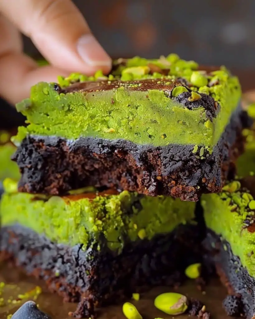 Gooey Dubai Pistachio Knafeh Brownie