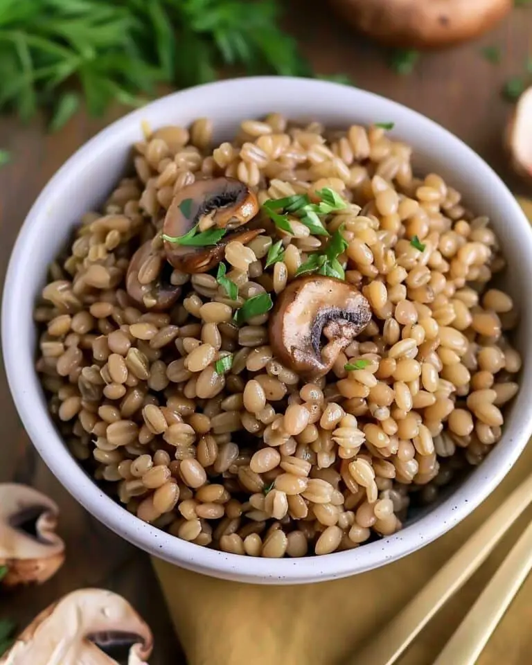 Baked Barley with Mushrooms