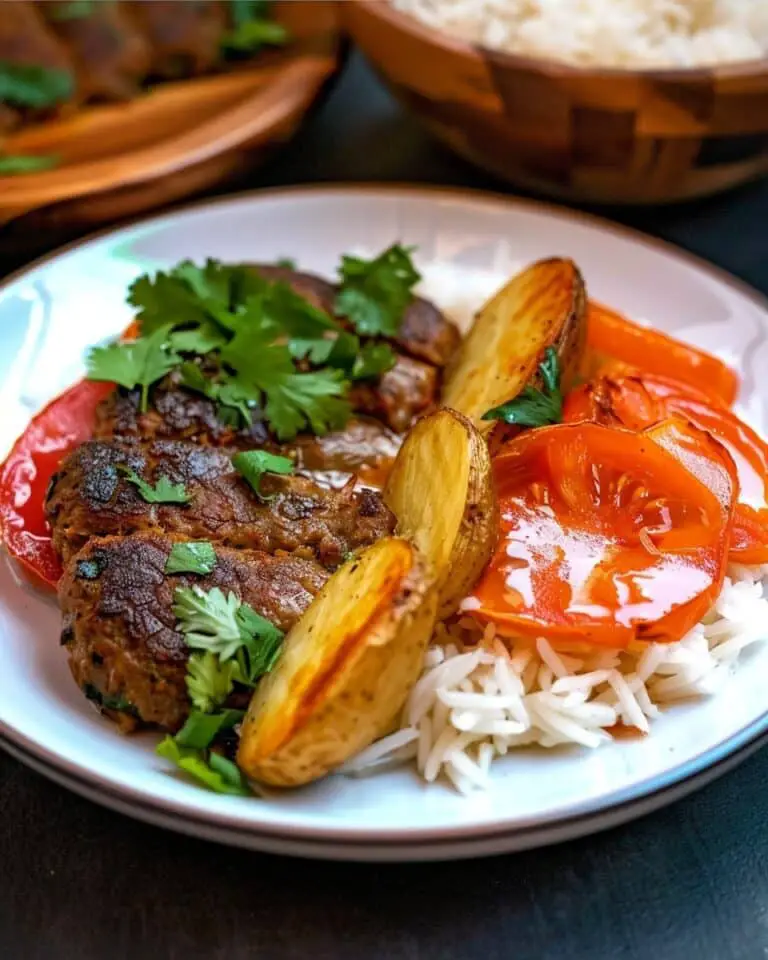 Baked Kafta and Potatoes