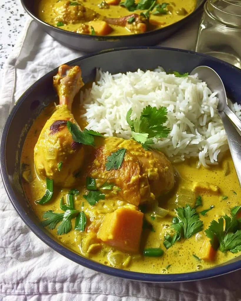 Burmese Chicken Braised in Coconut Milk & Turmeric with Sweet Potato