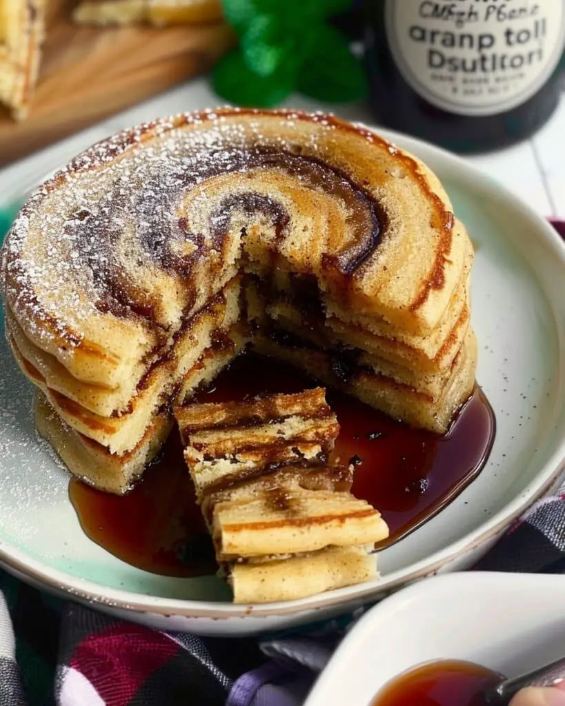 Cinnamon Date Swirl Pancakes