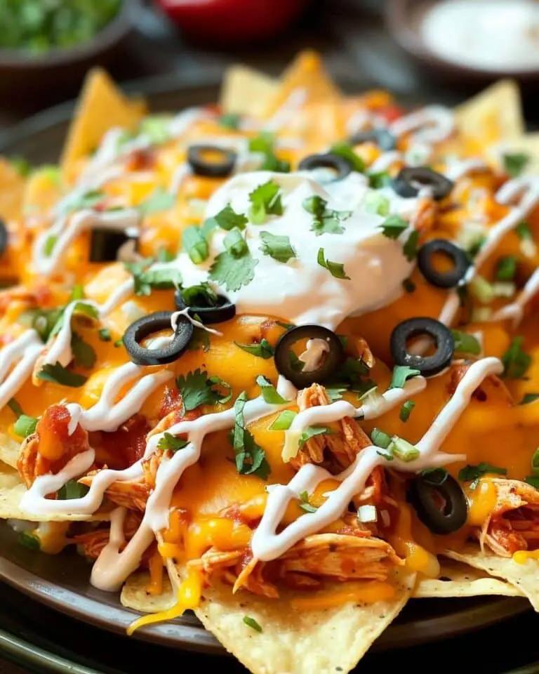 Crockpot Creamy Chicken Nachos with Cheddar and Rotel