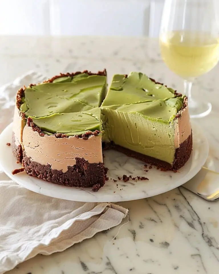 Five Ingredient Pistachio Basque Cheesecake