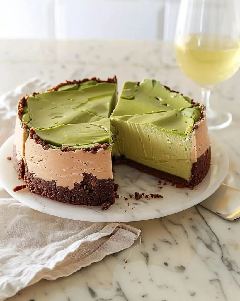 Five Ingredient Pistachio Basque Cheesecake