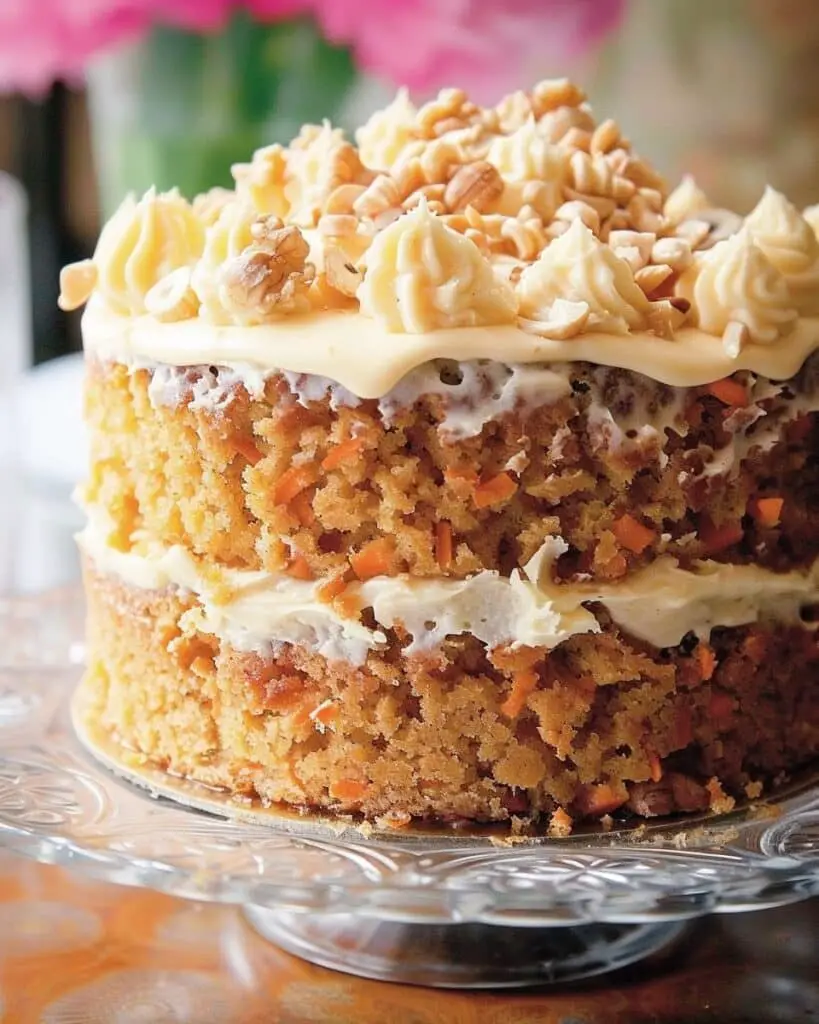 Ginger and Walnut Carrot Cake