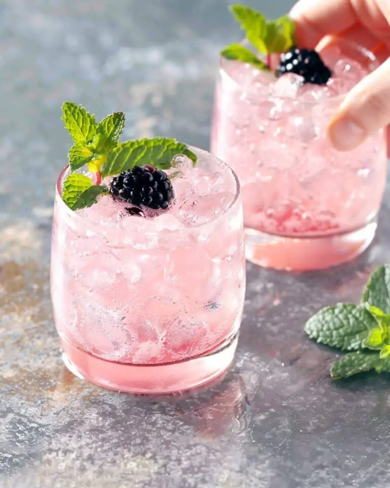 Honey Blackberry Mint Mocktail