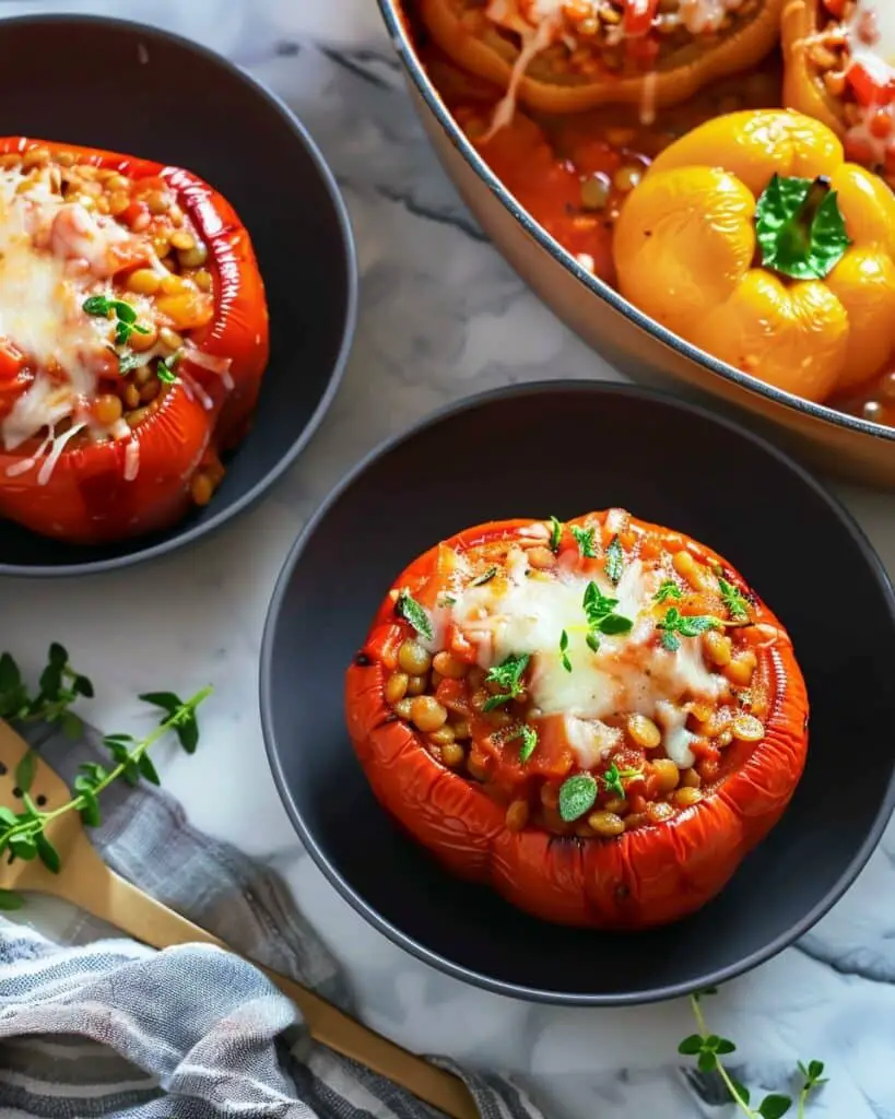 Lentil Stuffed Peppers