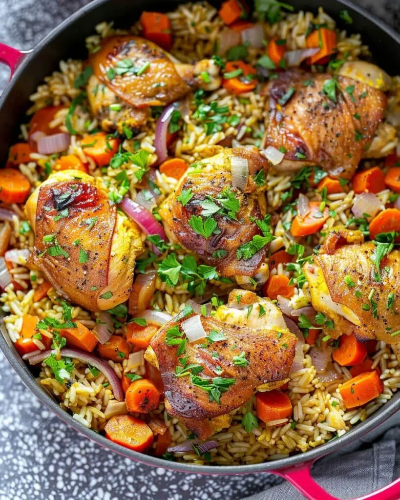 One Pot Turmeric Chicken and Rice