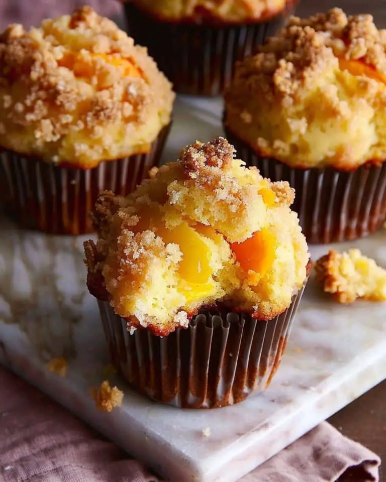 Peach Crumble Muffins