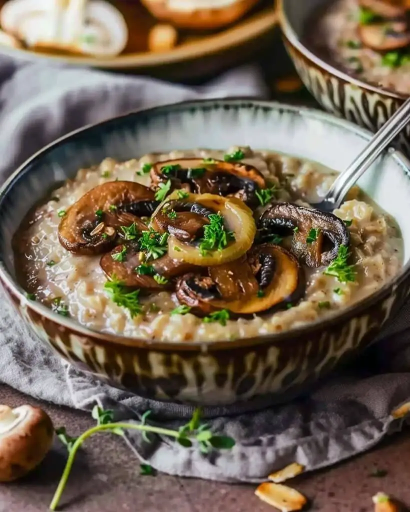 Savory Ginger Mushroom Oatmeal