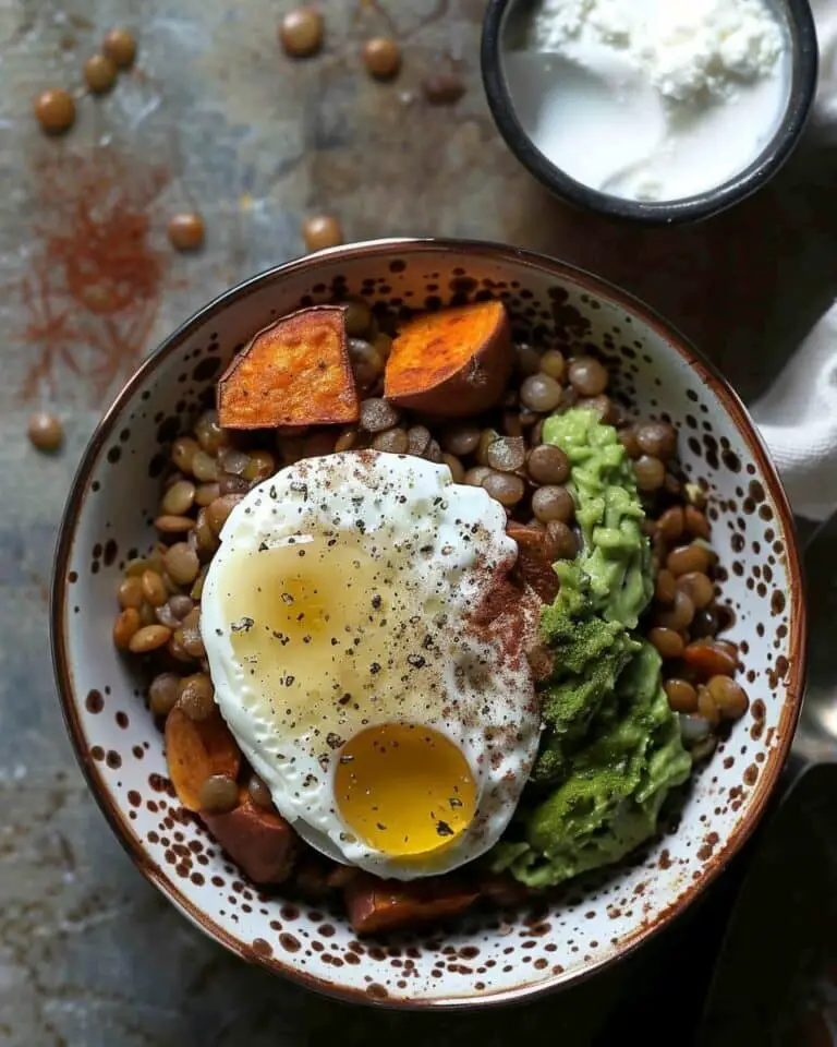 Lentil and Sweet Potato Breakfast Bowl