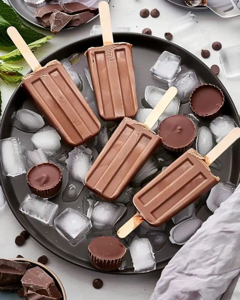3 Ingredient Chocolate Peanut Butter Protein Popsicles