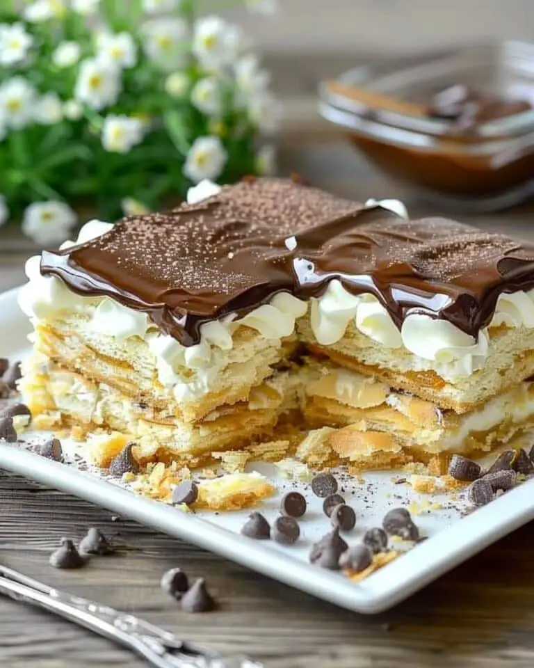 4-Ingredient No-Bake Chocolate Eclair Dessert