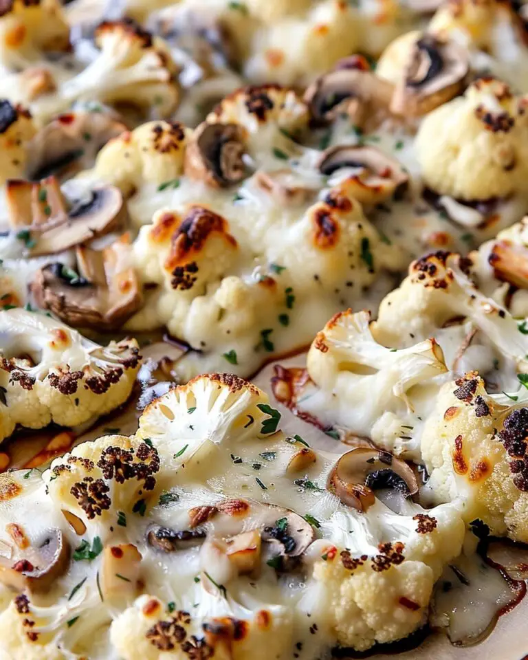 Cheesy Cauliflower Mushroom Steaks