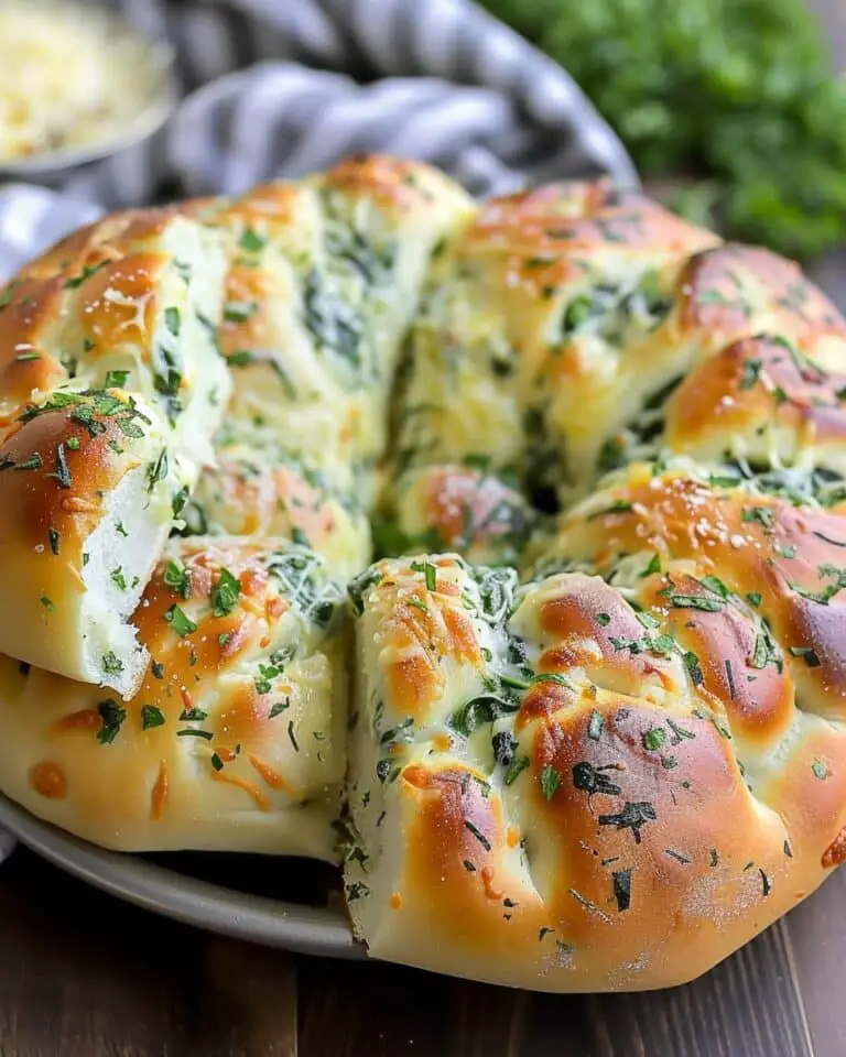 Cheesy Spinach Stuffed Bread