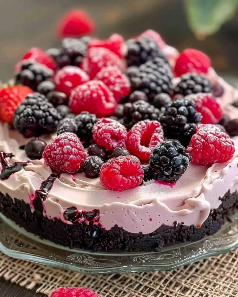Choco-Berry Dream: A No-Bake Cheesecake