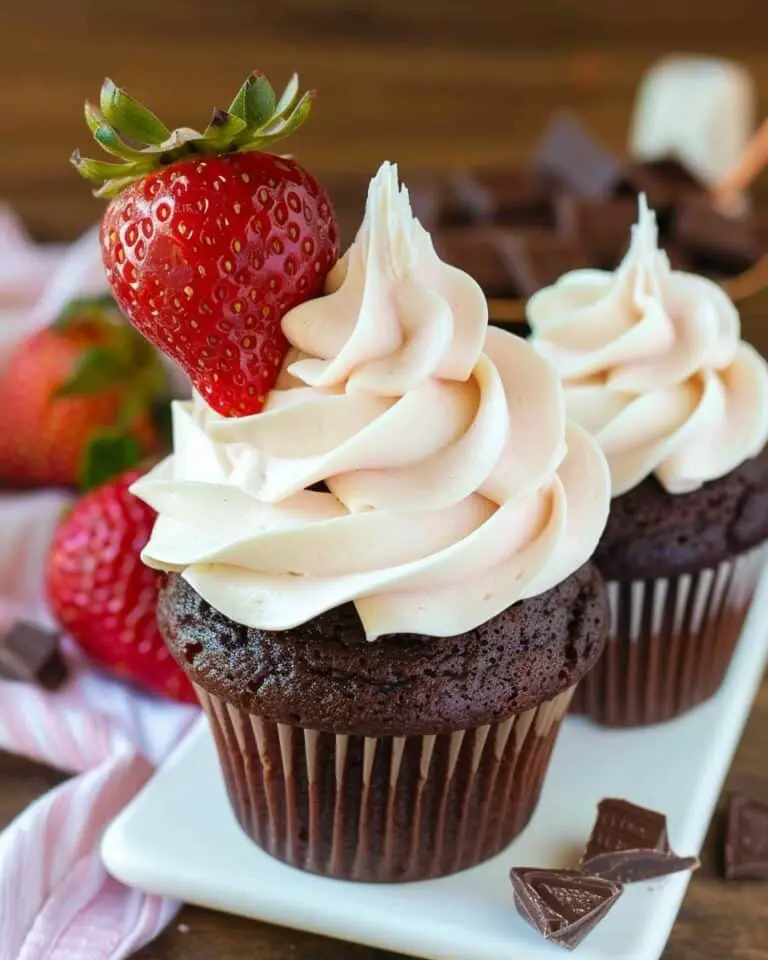 Chocolate Strawberry Cupcakes