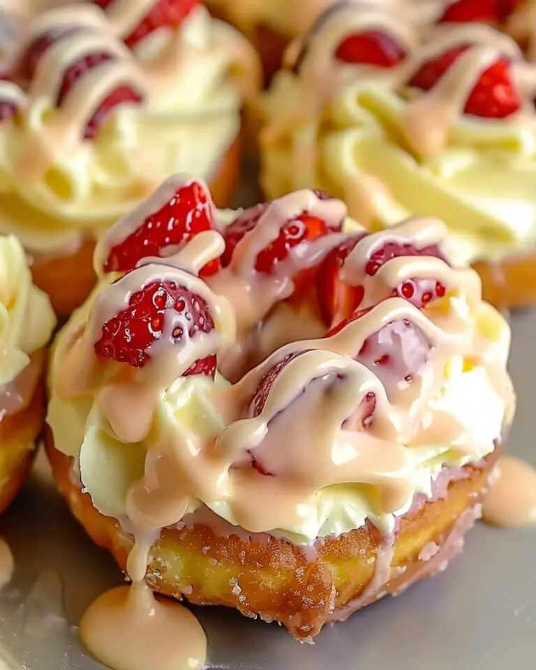 Strawberry Cheesecake Filled Donuts