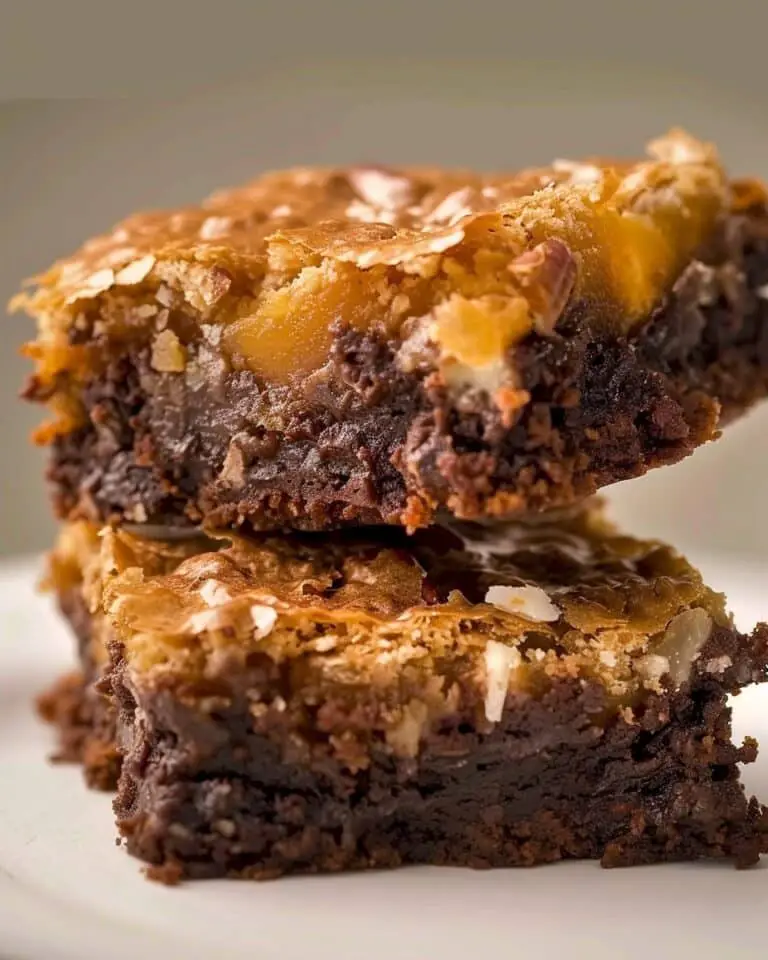 German Chocolate Brownies with Coconut