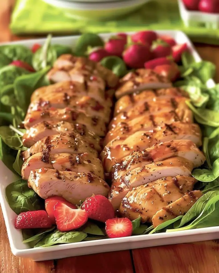Grilled Chicken & Strawberry Spinach Salad
