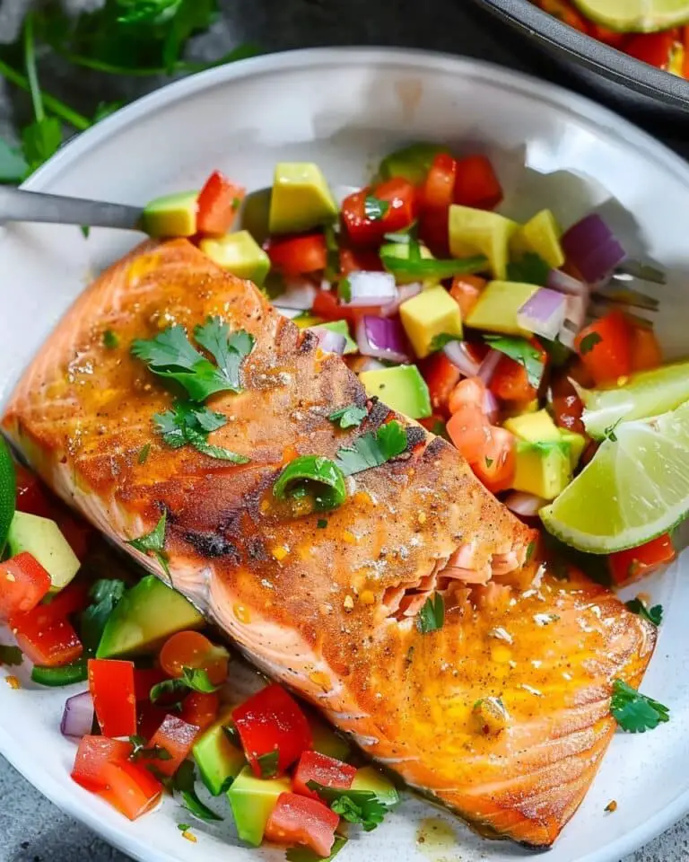 Grilled Salmon with Avocado Salsa