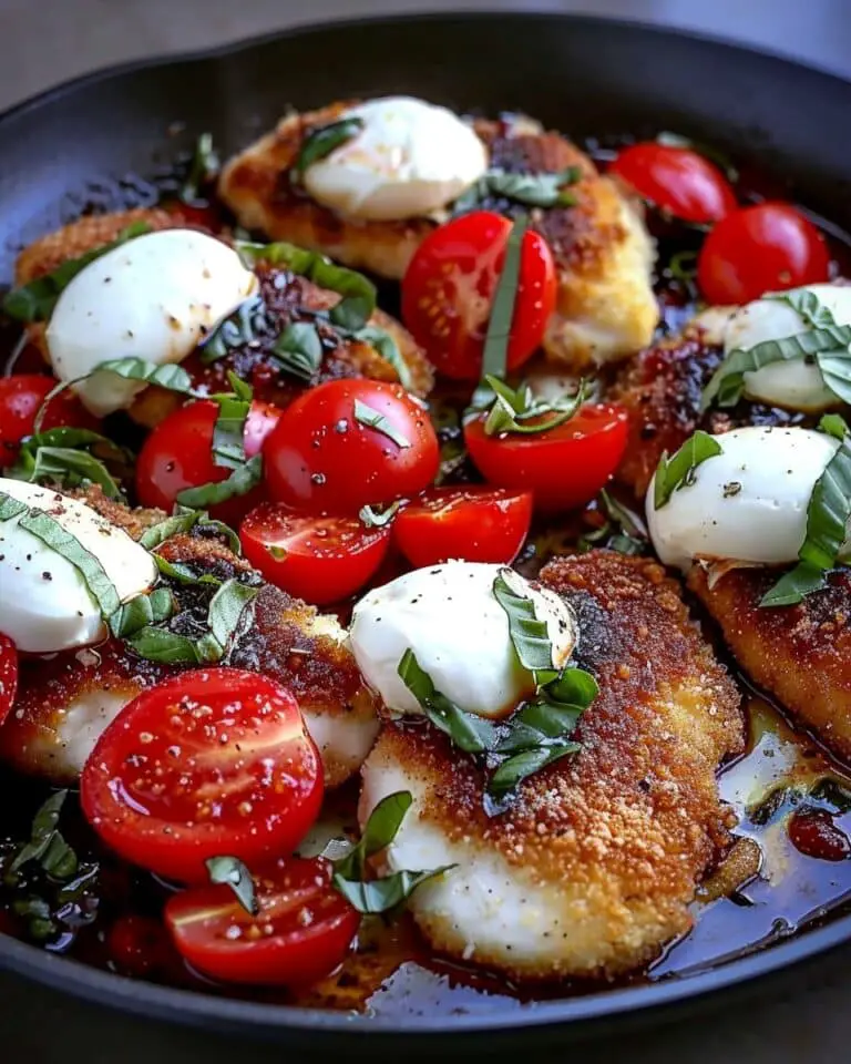 Italian Basil Chicken Cutlets with Tomato and Burrata Topping