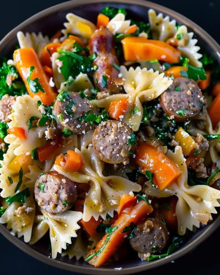 Italian Sausage with Bow Tie Pasta