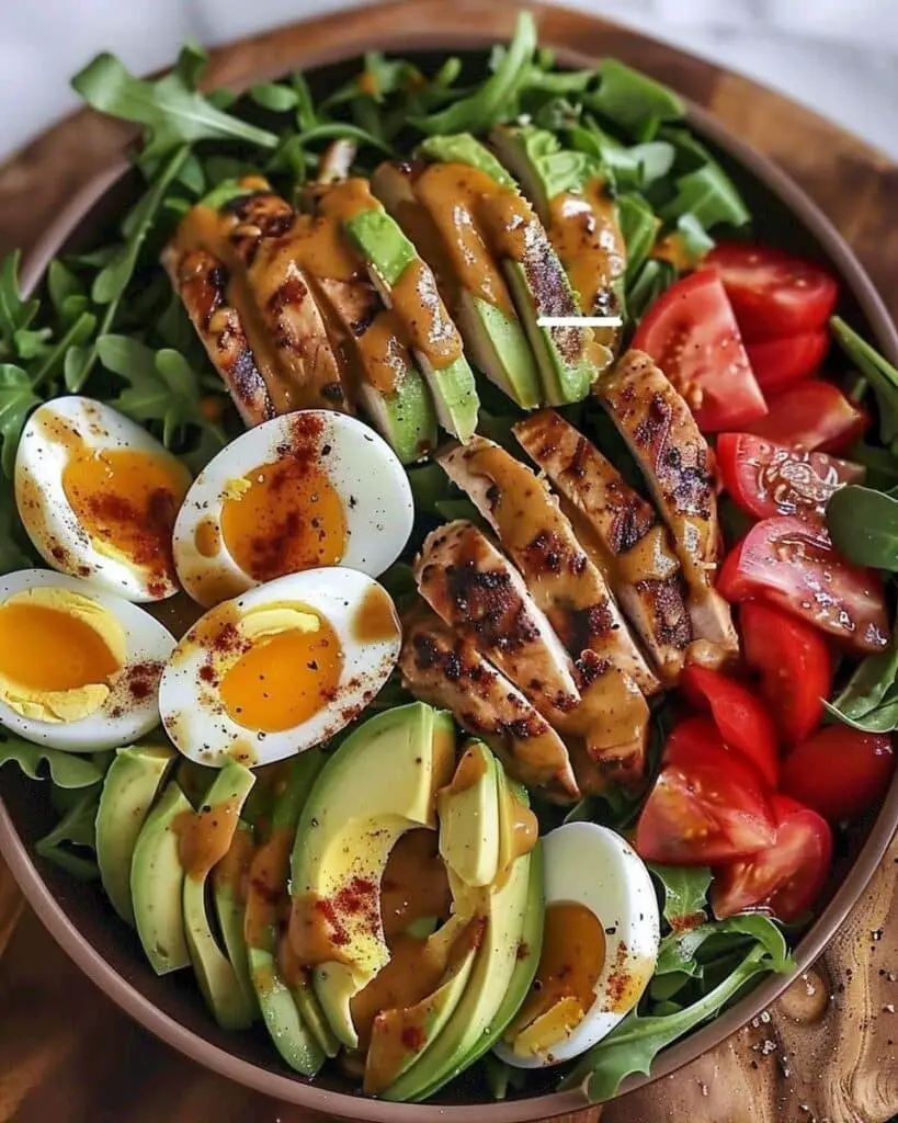 Lean Chicken Avocado Power Bowl with Eggs & Fresh Greens