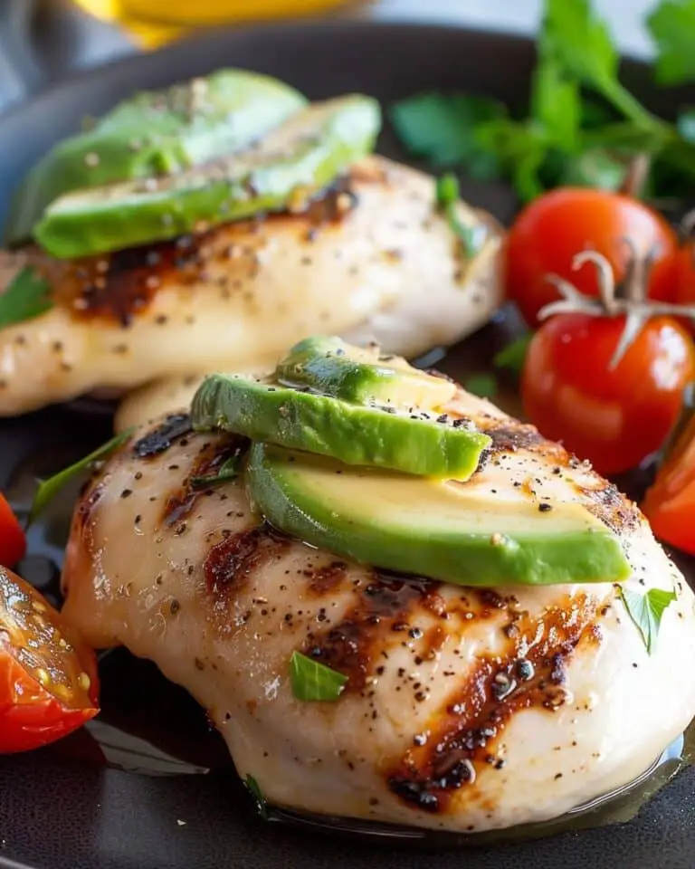 Melty California Grilled Avocado Chicken
