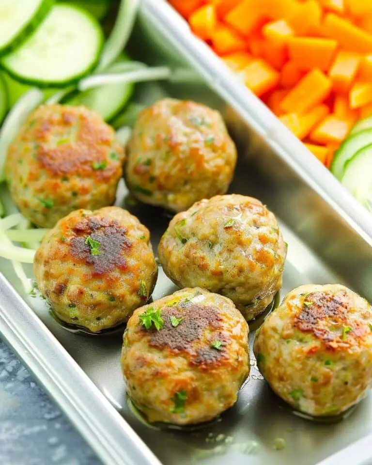 Mini Turkey Meatballs with Ribbon Salad