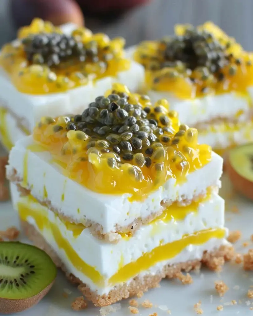 Passion Fruit Ricotta Breakfast Squares