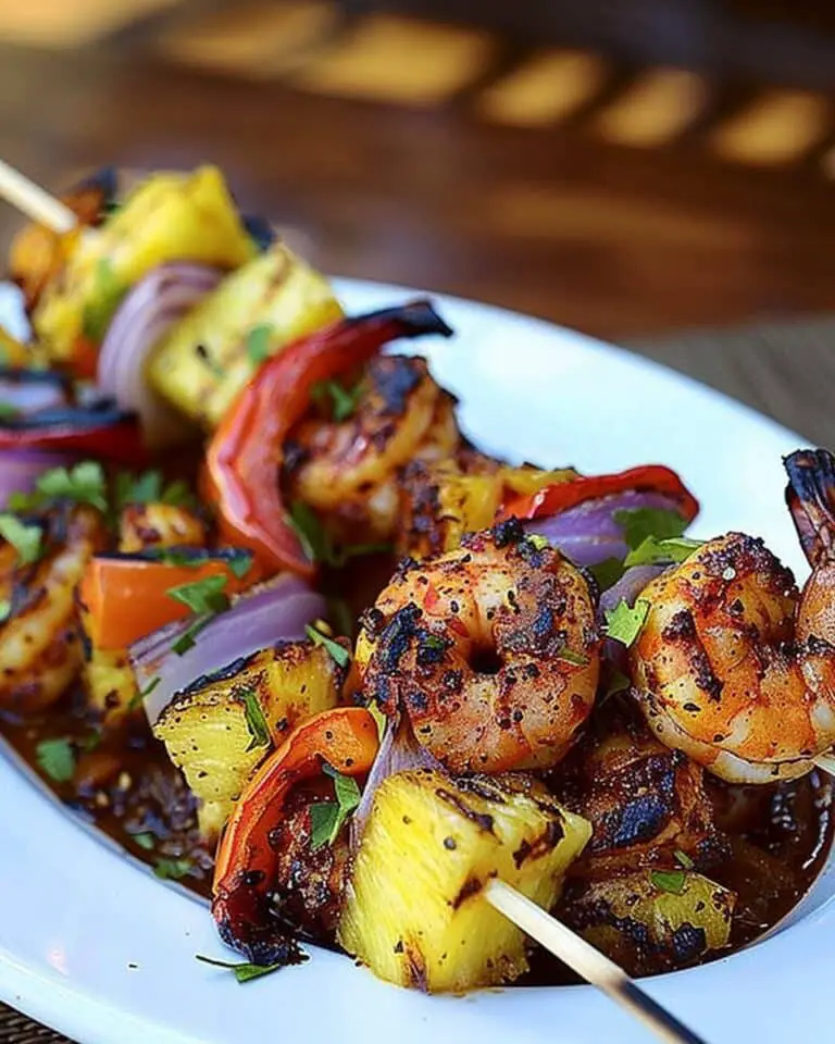 Pineapple Habanero Shrimp Kabobs