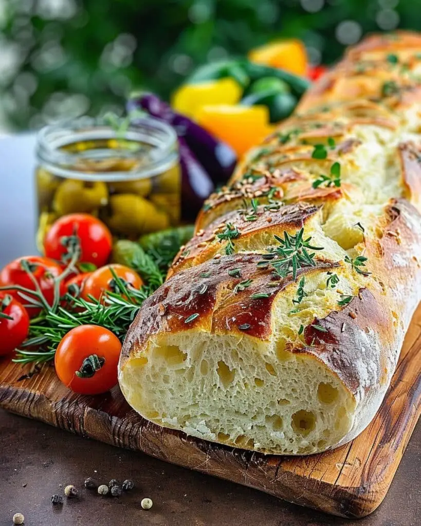 Rustic Mediterranean Bread and Roasted Veggie Board