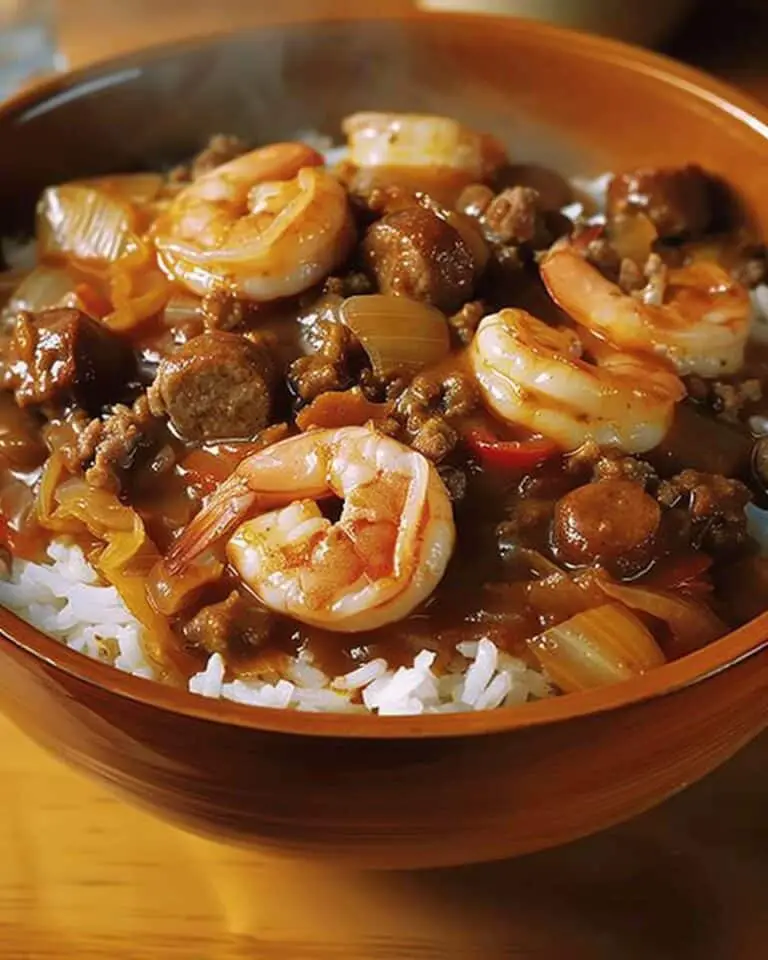 Shrimp and Sausage Cabbage Bowl with Rice