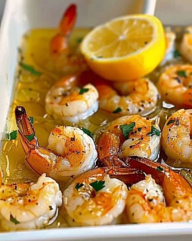 Simple Baked Shrimp with Lemon Butter Sauce