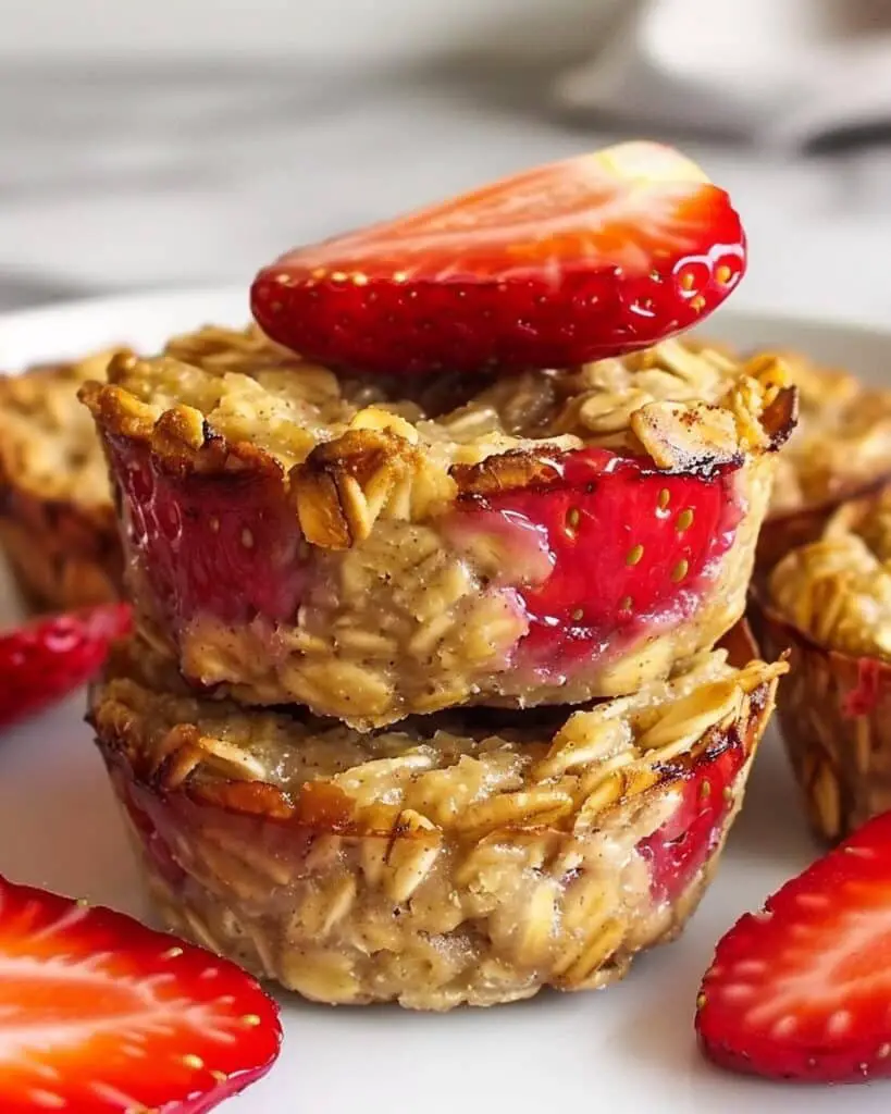 Strawberry Baked Oatmeal Cups