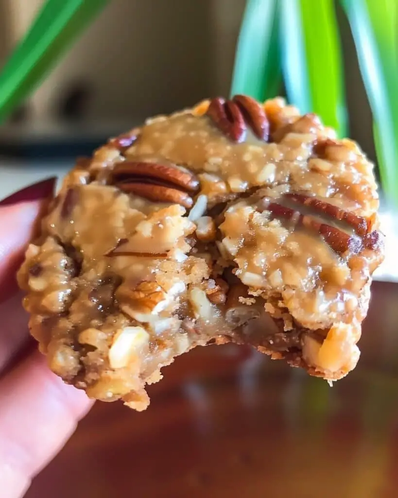 Sugar-Free No-Bake Coconut Pecan Praline Cookies