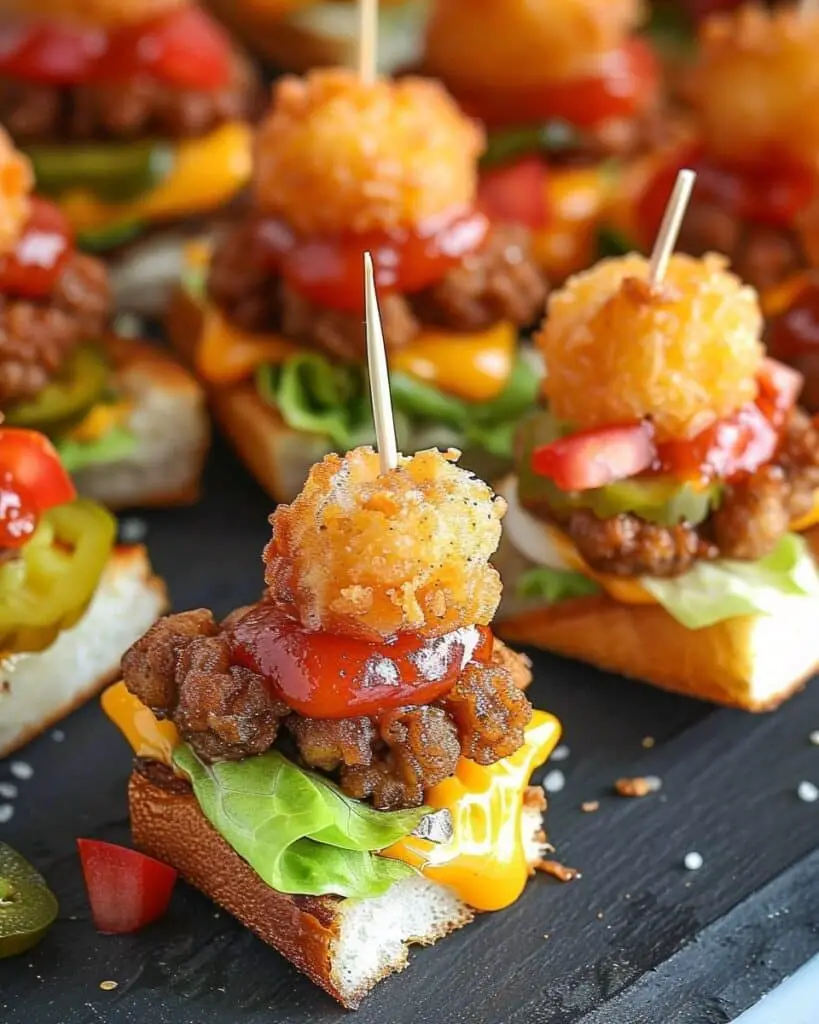 Tater Tot Mini Cheeseburgers