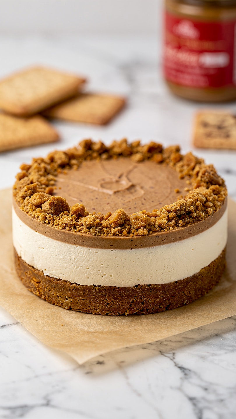 Biscoff Cheesecake with 5 Simple Ingredients Recipe - Recipe Image